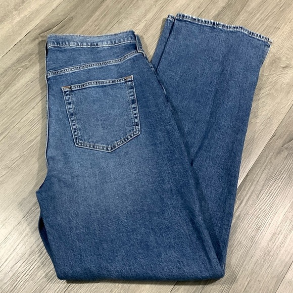 GAP High Rise ’90s Loose Medium Wash Stretch Jeans size 33/16 Tall - Picture 1 of 14